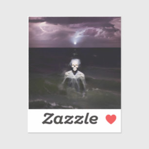 Ghost bij Zee - olieverfschilderij Sticker