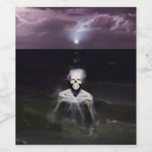 Ghost bij Zee - olieverfschilderij Wijn Etiket (Enkel label)