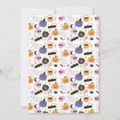 Ghost Birthday Pumpkins Meisjes Roze Halloween Kaart (Achterkant)