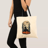 Ghost & Black Cat Kind Halloween Snoep Tote Bag (Voorkant (product))