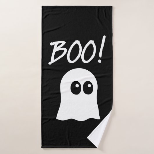Ghost Boo, cute ghost design Badhanddoek (Badhanddoek)