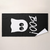 Ghost Boo, cute ghost design Badhanddoek (Badhanddoek)
