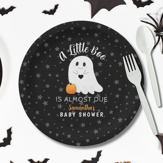 Ghost Boo Halloween Baby shower Papieren Bordje