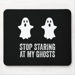 Ghost Boo Stop met staren naar mijn Ghosts Breast Muismat
