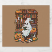 Ghost Book Reader Leesliefhebber Cadeaulezer Bier Etiket (Enkel label)