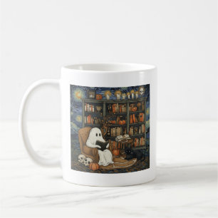 Ghost Book Reader Lezen Boek Literatuur Liefhebber Koffiemok