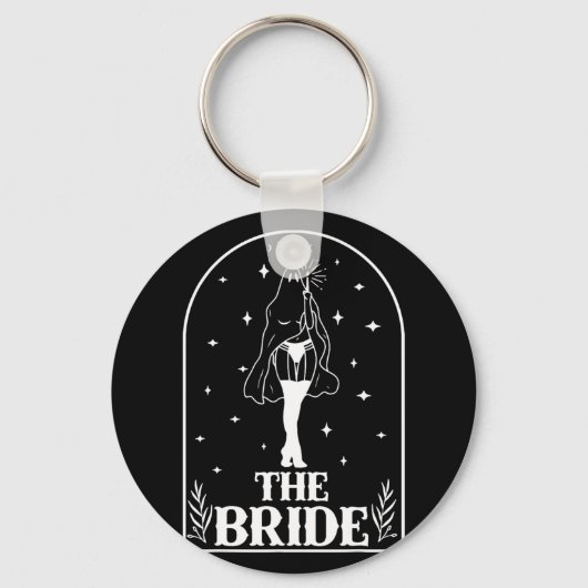 Ghost Bride Coven Gothic Halloween Wedding Bachelo Sleutelhanger (Voorkant)