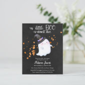 Ghost Budget Halloween Baby shower Uitnodiging (Staand voorkant)