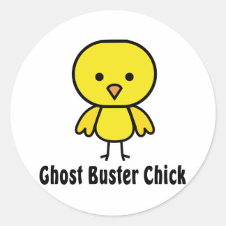 Ghost Buster Chick Ronde Sticker