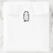 Ghost Butt Design – "Shake Your Booty" (Schud je b Ronde Sticker (Tas)