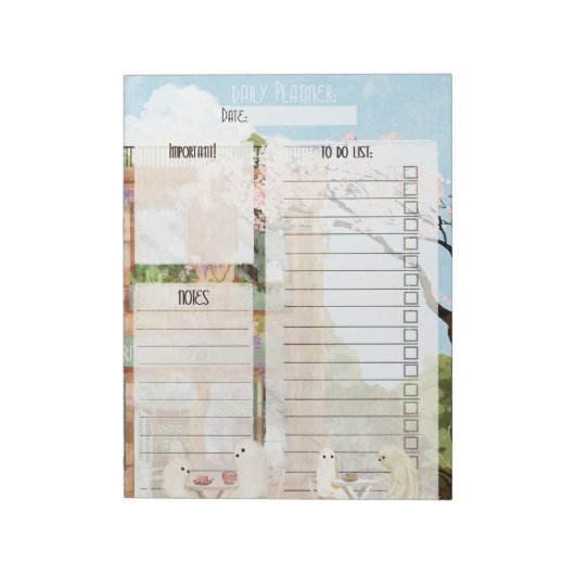 Ghost Cafe Daily Planner Notitieblok (Gedraaid)