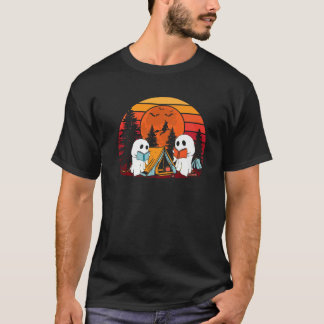 Ghost Camping Leesboek Lover Halloween Lezen T-shirt