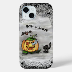 Ghost, Cat, Bat en Pumpkin, Happy Halloween!