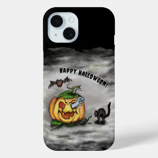 Ghost, Cat, Bat en Pumpkin, Happy Halloween! Case-Mate iPhone Case (Achterkant)