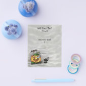 Ghost, Cat, Bat en Pumpkin, Happy Halloween! Flyer (Enkel)