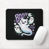 Ghost Cat Boo Kat Halloween Muismat (Met muis)