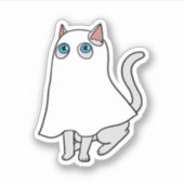 Ghost Cat Classic T-shirt_1 Sticker (Voorkant)