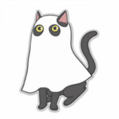 Ghost Cat Classic T-Shirt_2 Sticker (Voorkant)