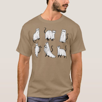 Ghost Cat Halloween, Cat Lover, Black Cat, Spooky T-shirt