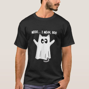 Ghost Cat Meow, ik bedoel Boo Halloween voor katte T-shirt