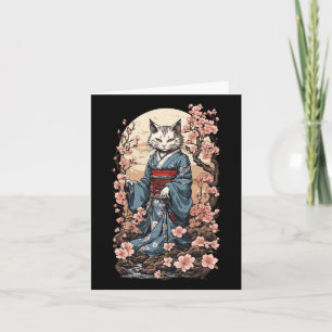 Ghost Cat met Kimono Japanse Yokai Folklore Desi Kaart