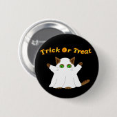 Ghost Cat Trick or treat Ronde Button 5,7 Cm (Voorkant /achterkant)
