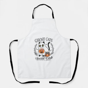 Ghost Cats Social Club Grappige Herfst Herfstkat Schort
