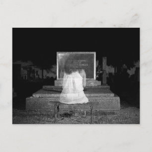Ghost Cemetery Dark Horror Halloween Briefkaart