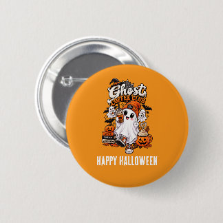 Ghost Coffee Club HALLOWEEN Ronde Button 5,7 Cm