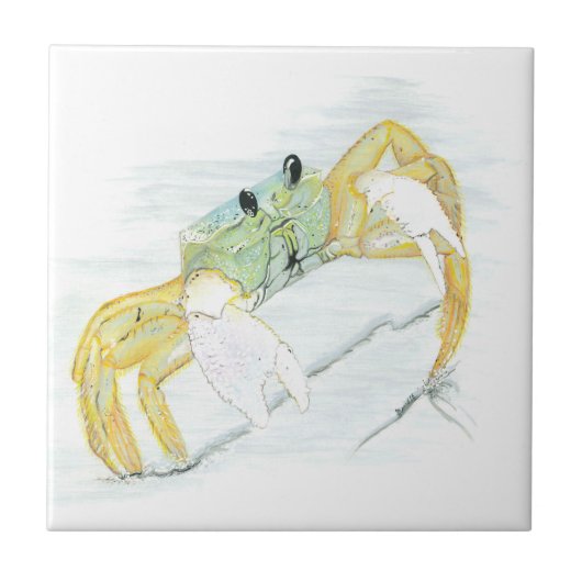 Ghost Crab op het strand Tegeltje (Voorkant)