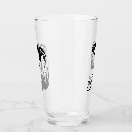 Ghost Crab Silhouette Casting a Shadow Monogram Glas (Rechts)