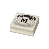 Ghost Crab Silhouette Casting a Shadow Monogram Rubberstempel (Stempel)