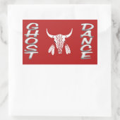 Ghost Dance rechthoekige sticker (Tas)