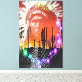 Ghost Dance van de indianen Canvas Afdruk (Insitu (Houten vloer))