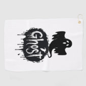 Ghost – Dark Horror Dripping Text Art Golfhanddoek (Horizontaal)