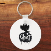 Ghost – Dark Horror Dripping Text Art Sleutelhanger (Voorkant)