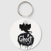 Ghost – Dark Horror Dripping Text Art Sleutelhanger (Achterkant)