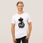 Ghost – Dark Horror Dripping Text Art Tri-Blend Shirt (Voorkant volledig)