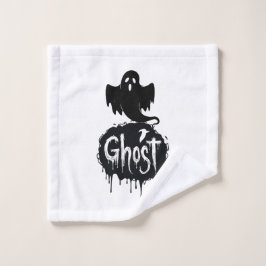 Ghost – Dark Horror Dripping Text Art Washandje