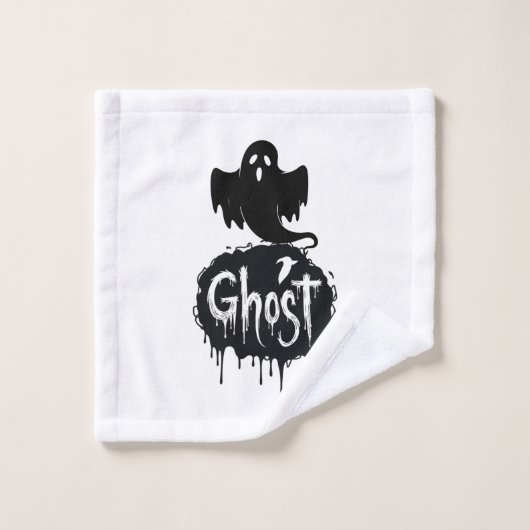 Ghost – Dark Horror Dripping Text Art Washandje (Wasdoekje)