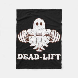 Ghost Dead Lift Groovy Fitness Spooky Funny Hallow Fleece Deken