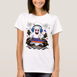 Ghost DJ Halloween Party Design T-shirt