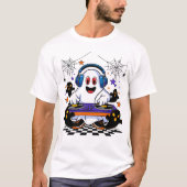 Ghost DJ Halloween Party Design T-shirt (Voorkant)