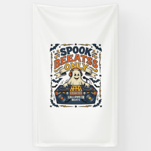 Ghost DJ Spooky Beats Vintage Gravure Halloween Spandoek