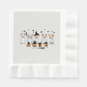 Ghost Dog Black Cat Pumpkin Halloween papier Servet