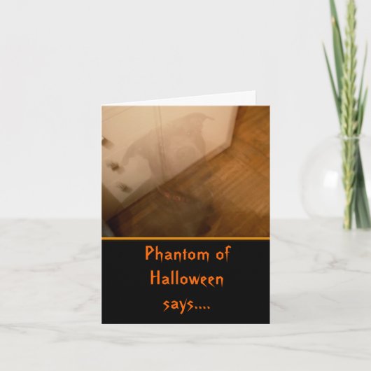 Ghost Dog Halloween Kinder Kaart (Voorkant)