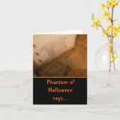 Ghost Dog Halloween Kinder Kaart (Gele Bloem)