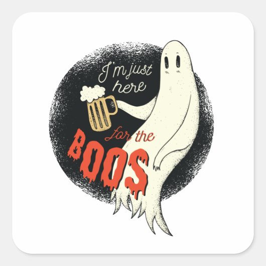Ghost Drink Beer Vierkante Sticker (Voorkant)