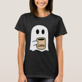 Ghost Drinking Coffee Funny Halloween Costume Coff T-shirt (Voorkant)