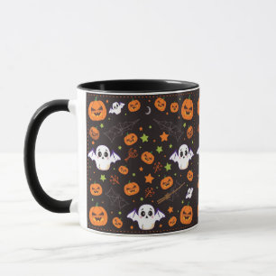 "Ghost Éffrayant et Mug d'Halloween Citrouille"